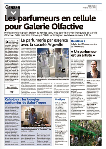 GALERIE OLFACTIVE article Nice Matin 360px